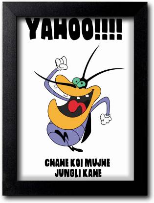 Blue Nexus Oggy Cockroaches Funny Cartoon Posters Wall Poster with Wall  Frame Wall Stickers Room Art Poster_FBNWPK190 Digital Reprint 12 inch x 9  inch Painting Price in India - Buy Blue Nexus