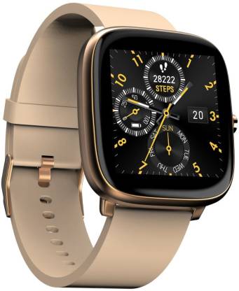 Noise ColorFit Qube SpO2 Beige Gold Smartwatch  (Pink Strap, Regular)