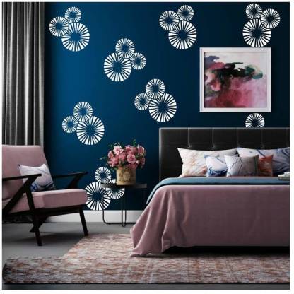 Kayra Decor Modern Circle Wall Design Stencils For Painting Home Decoration Suitable - Wall Design For Bedroom