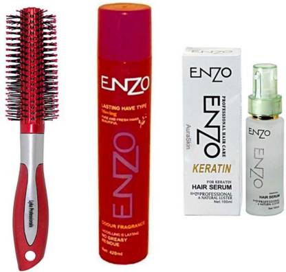 Lyka Professionals Hair Brush & Enzo Hair Spry & Enzo Keratin Hair Serum  Price in India - Buy Lyka Professionals Hair Brush & Enzo Hair Spry & Enzo  Keratin Hair Serum online