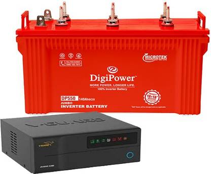 Microtek Digi power 550+v-guard jaadoo 700 Tubular Inverter Battery