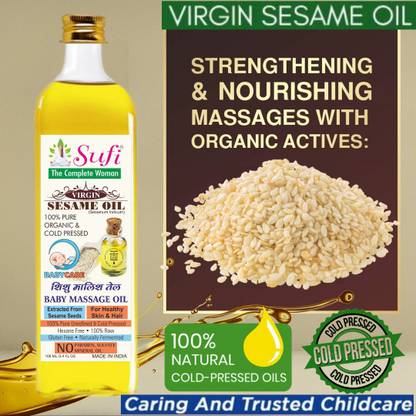 sufi Sesame oil is one of the best oils for baby massage and ...