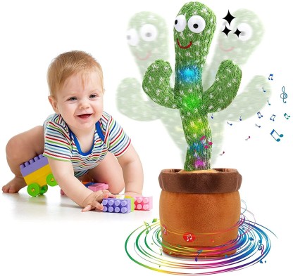 Dancing Cactus,Cactus Toy for Kids,Cactus Toys That Repeats Your Words,Electric Dancing Cactus Plush for Babies Talking & Repeating Home Decoration Children's Early Education 