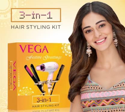 VEGA 3-In-1 Hair Styling Kit (Straightener, Dryer & Comb), VGGP-07 Personal  Care Appliance Combo Price in India - Buy VEGA 3-In-1 Hair Styling Kit ( Straightener, Dryer & Comb), VGGP-07 Personal Care Appliance