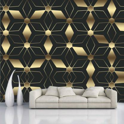 creativeprint Decorative Black, Gold Wallpaper Price in India - Buy  creativeprint Decorative Black, Gold Wallpaper online at 