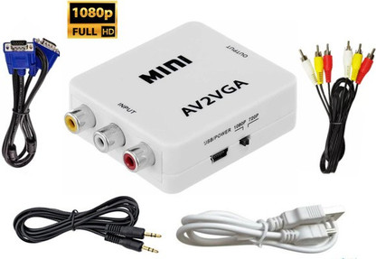 Cable AV to VGA Video Converter Box 