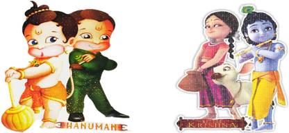 Priceless Deals 50 cm Kid's Favourite Cartoon Characters Little Krishna & Bal Hanuman Wall Stickers/ Wall Priceless Deals 50 cm Kid's Favourite Cartoon Characters Little Krishna & Bal Hanuman Wall Stickers/ Wall