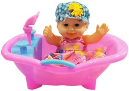Halo Nation Bath Time Baby Doll, Baby Doll Bathtub With Shower
