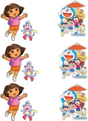 Magic of Gifts 50 cm Kid's Favourite Funny Cartoon Characters Wall Stickers  Combo Set Ideal Birthday