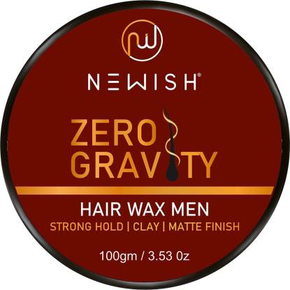 NEWISH 100% Naturals Zero Gravity Strong Hold ClayHair wax-100 g- Extra Hair volume , Restyling,Non sticky , Matte Finish Hair Wax