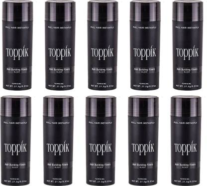 toppik Hair Building Fibers For Regrowth And Instant Styling Black Color 10  Units Hair Fiber - Price in India, Buy toppik Hair Building Fibers For  Regrowth And Instant Styling Black Color 10