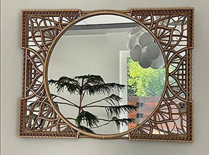 Rhydon Decor Wall Mirror Decorative Mounted Hanging Modern Art Gifts Home Rectangle For Living Room Bathroom Wash Basin Bedroom Drawing Makeup In India - Designer Wall Mirror For Living Room Rhydon Decor Wall Mirror Decorative Mounted Hanging Modern Art Gifts Home Rectangle For Living Room Bathroom Wash Basin Bedroom Drawing Makeup In India - Designer Wall Mirror For Living Room