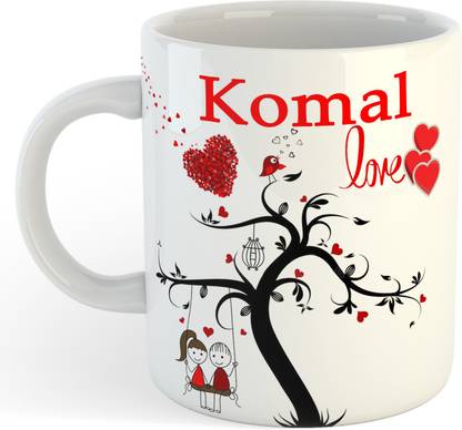 Rawyaldeep Komal Printed Coffee, I Love You Komal, Komal Name , Gift For Friends , Lovers , Valentine's day , Rawyaldeep Komal Printed Coffee, I Love You Komal, Komal Name , Gift For Friends , Lovers , Valentine's day ,
