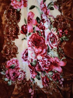 COZYEXPORTS Floral Double Mink Blanket for  Heavy Winter
