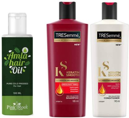 PINKROOT Amla Hair Oil 100ml,Tresemme Keratin Smooth Shampoo 185ml And  Conditioner 185ml Price in India - Buy PINKROOT Amla Hair Oil 100ml,Tresemme  Keratin Smooth Shampoo 185ml And Conditioner 185ml online at 