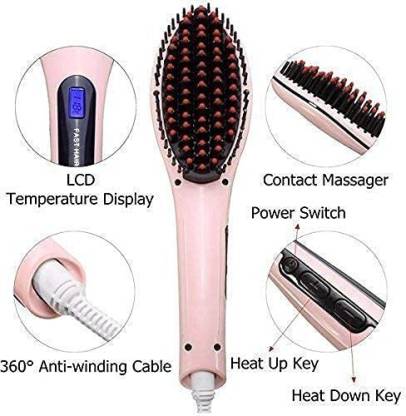 STEPLOOP Fast Hot Hair Straightener Comb Brush LCD Screen Flat Iron Styling  (HQT 906) Multicolour - Price in India, Buy STEPLOOP Fast Hot Hair  Straightener Comb Brush LCD Screen Flat Iron Styling (