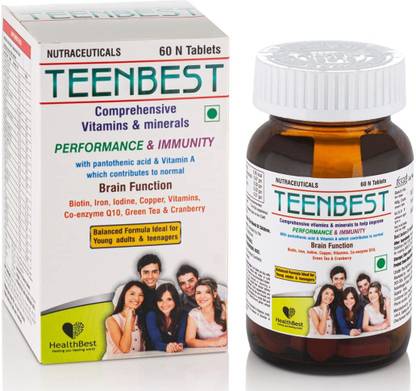 HealthBest Teenbest Multivitamin & Minerals Supplement for ...