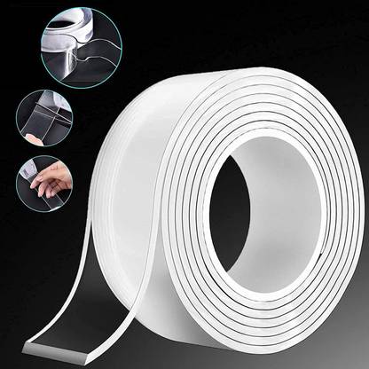 M7store Double Tape Sided Silicon Tape Heavy Duty Multipurpose Removable Traceless Mounting Adhesive Tape For Walls