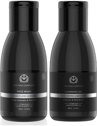 The Man Company Tan Removal Pack (Charcoal face wash & Cleansing gel) (2 Items in the set)  (2 Items in the set)