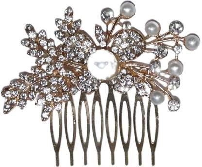 Krenoz Wedding Butterfly Hair Comb Crystal Side Comb Rhinestones Hair  Jewelry Crystal Hair Pieces Decorative Bridal Hair Accessories for Women  and Girls (Gold-Silver) Hair Clip Price in India - Buy Krenoz Wedding