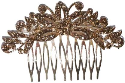 Krenoz Wedding Hair Comb Crystal Side Comb Rhinestones Hair Jewelry Crystal  Hair Pieces Decorative Bridal Hair Accessories for Women and Girls  (VAGComb14) (Gold) Hair Clip Price in India - Buy Krenoz Wedding
