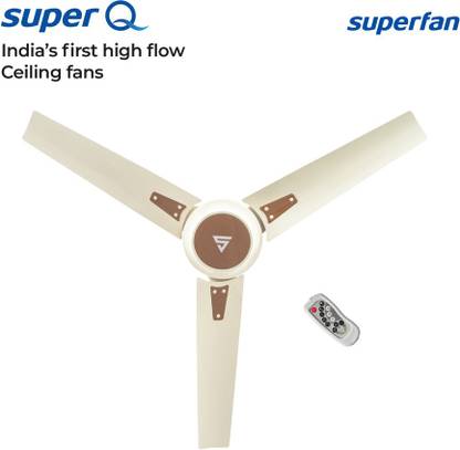Superfan Super Q 5 Star Rated High Flow Energy Efficient 48 Inches Elegance Brown 1200 Mm Bldc Motor With Remote 3 Blade Ceiling Fan In India Superfan Super Q 5 Star Rated High Flow, 5 Star Energy Rating Ceiling Fans