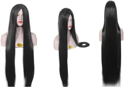 ASG 100 cm Long Soft Touch Silky and Shinny Full Head Wig for Girls & Women - Black Hair Extension Price in India - Buy ASG 100 cm Long Soft Touch Silky ASG 100 cm Long Soft Touch Silky and Shinny Full Head Wig for Girls & Women - Black Hair Extension Price in India - Buy ASG 100 cm Long Soft Touch Silky