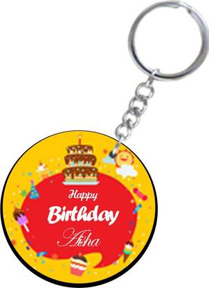 aisha name keychain