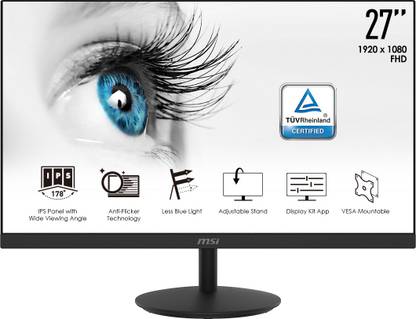 [For Bank of Baroda Credit Card] MSI 27 inch Full HD IPS Panel Monitor (PRO MP271(3PA2))  (Response Time: 5 ms, 60 Hz Refresh Rate)