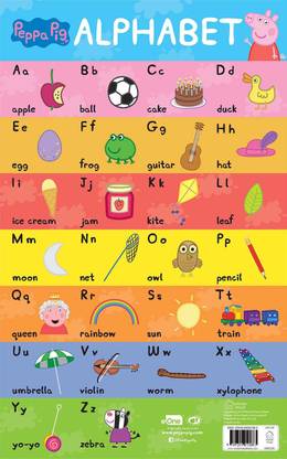 Learn With Peppa Early Learning English Alphabet Chart For Children Buy Learn With Peppa Early Learning English Alphabet Chart For Children By Wonder House Books At Low Price In India