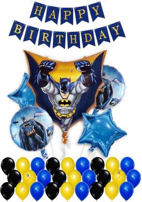 Bash N Splash Batman Superhero birthday party decoration combo with 1  birthday banner, 1 Batman foil