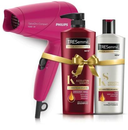 TRESemme Keratin Smooth Shampoo and Conditioner Plus Philips Hair Dryer  Price in India - Buy TRESemme Keratin Smooth Shampoo and Conditioner Plus  Philips Hair Dryer online at 