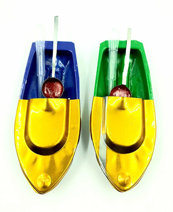 Fun Tin Toy Boat Naav Pop Put Candle Steam Powered Fuel Flame With Dropper India 