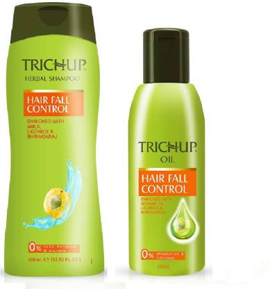 TRICHUP Herbal Hair Fall Control Shampoo (400ml) & Hair Oil (200ml) Price  in India - Buy TRICHUP Herbal Hair Fall Control Shampoo (400ml) & Hair Oil  (200ml) online at 