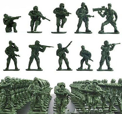 1-50pc 3.5" Military Plastic Toy Soldiers Army Male Figures Accessory Models WW 