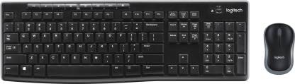 Logitech MK270r Wireless Combo Keyboard  (Black)