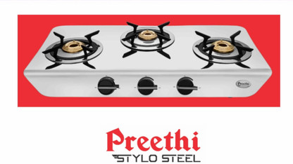 preethi steel gas stove