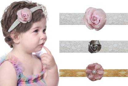 VAGHBHATT 3 PCS Baby Girls Headbands Flowers Hairbands Soft Lace Elastics Hair  Bows Handmade Floral Hair Accessories for Newborn Infant Toddlers Kids  (FlorDes9) Hair Band Price in India - Buy VAGHBHATT 3