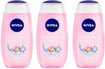 NIVEA Water lily & Oil Shower Gel – Pack of 3  (3 x 250 ml)
