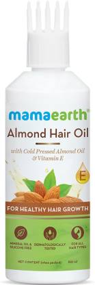 MamaEarth Almond Hair Oil for healthy hair growth and deep nourishment,  with Cold Pressed Almond Oil & Vitamin E for Healthy Hair Growth Hair Oil -  Price in India, Buy MamaEarth Almond