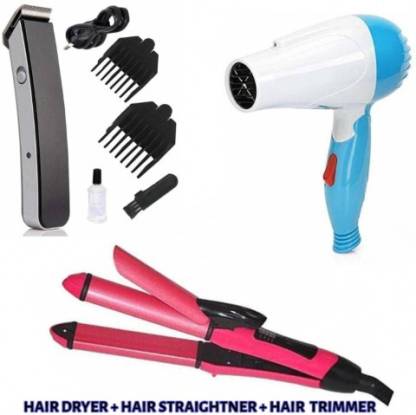 OLMEO Hair Straightener Hair Dryer Trimmer Personal Care Appliance Combo  Price in India - Buy OLMEO Hair Straightener Hair Dryer Trimmer Personal  Care Appliance Combo online at 