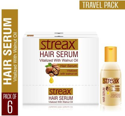 Streax Walnut Hair Serum Travel Pack 25 ml Pack of 6 - Price in India, Buy  Streax Walnut Hair Serum Travel Pack 25 ml Pack of 6 Online In India,  Reviews, Ratings & Features 