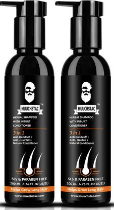 MUUCHSTAC Herbal Shampoo with Inbuilt Conditioner, ( 2 items in a Set )  (400 ml) at Rs. 359