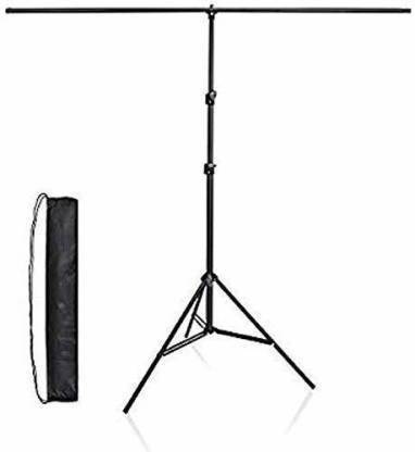 Stookin -Shape Background Backdrop Support Stand Kit 6 FEET Wide 8.5 Feet with Bag Tripod (Black, Supports Up to 10000 g) Tripod Kit