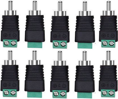 F-pin Male to RCA Female Adapter 10 PACK ACLgiants, 