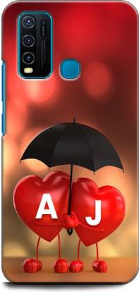 KEYCENT Back Cover for Vivo Y30, Vivo 1938 A J, A LOVES J, NAME, LETTER, ALPHABET, AJ LOVE, HART, BLUE - KEYCENT : KEYCENT Back Cover for Vivo Y30, Vivo 1938 A J, A LOVES J, NAME, LETTER, ALPHABET, AJ LOVE, HART, BLUE - KEYCENT :