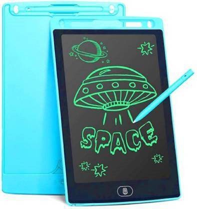 2 Battery LCD Writing Tablet,Richgv 12 Inches Colorful Doodle Board with Screen Lock Portable Drawing Tablet Mini Board Handwriting Pad Suitable for Kids Home School Office Blue 