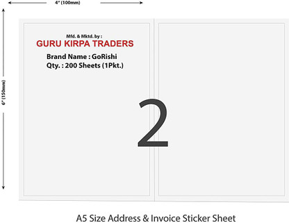 Packing & Shipping Shipping Labels & Tags 50/100x A4 White ...