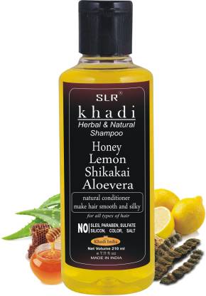 SLR Khadi Honey Lemon Shikakai Aloevera Shampoo For Smooth and Silky Hair  SLS-Paraben free - Price in India, Buy SLR Khadi Honey Lemon Shikakai  Aloevera Shampoo For Smooth and Silky Hair SLS-Paraben