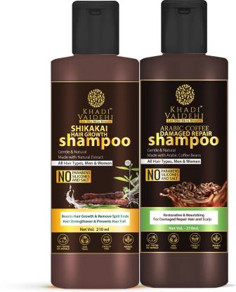 KHADI VAIDEHI Shikakai Hair Growth & Arabic Coffee Shampoo - No Parabens &  Salt - Price in India, Buy KHADI VAIDEHI Shikakai Hair Growth & Arabic Coffee  Shampoo - No Parabens &